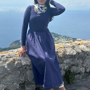 Elegant Navy Blue Maxi Dress